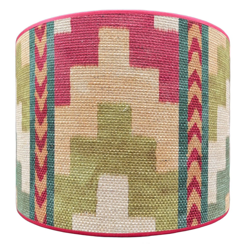 Melting Pot - Lampenkap Samboa Groen 40x30cm met bies