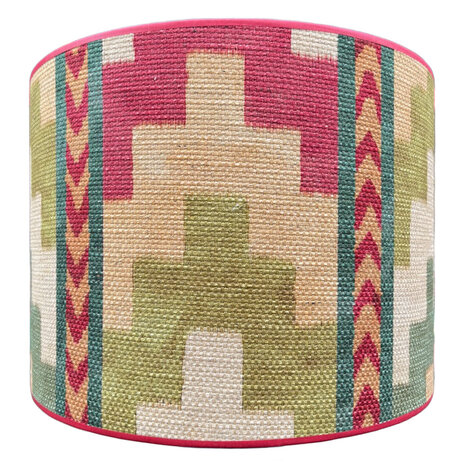 Melting Pot - Lampenkap Samboa Groen 40x30cm met bies