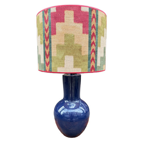 Melting Pot - Lampenkap Samboa Groen 40x30cm met bies