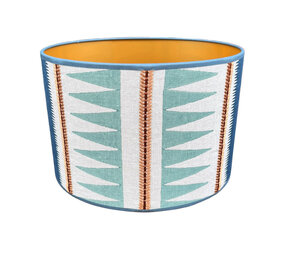 Melting Pot - Lampenkap Kasper Blauw 30x20cm met bies