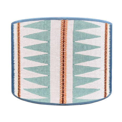 Melting Pot - Lampenkap Kasper Blauw 30x20cm met bies