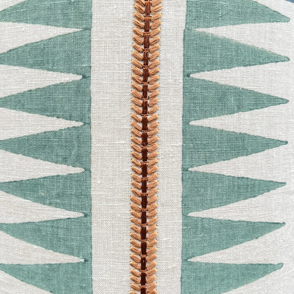 Melting Pot - Lampenkap Kasper Blauw 30x20cm met bies