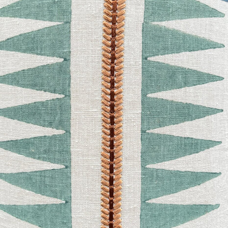 Melting Pot - Lampenkap Kasper Blauw 30x20cm met bies