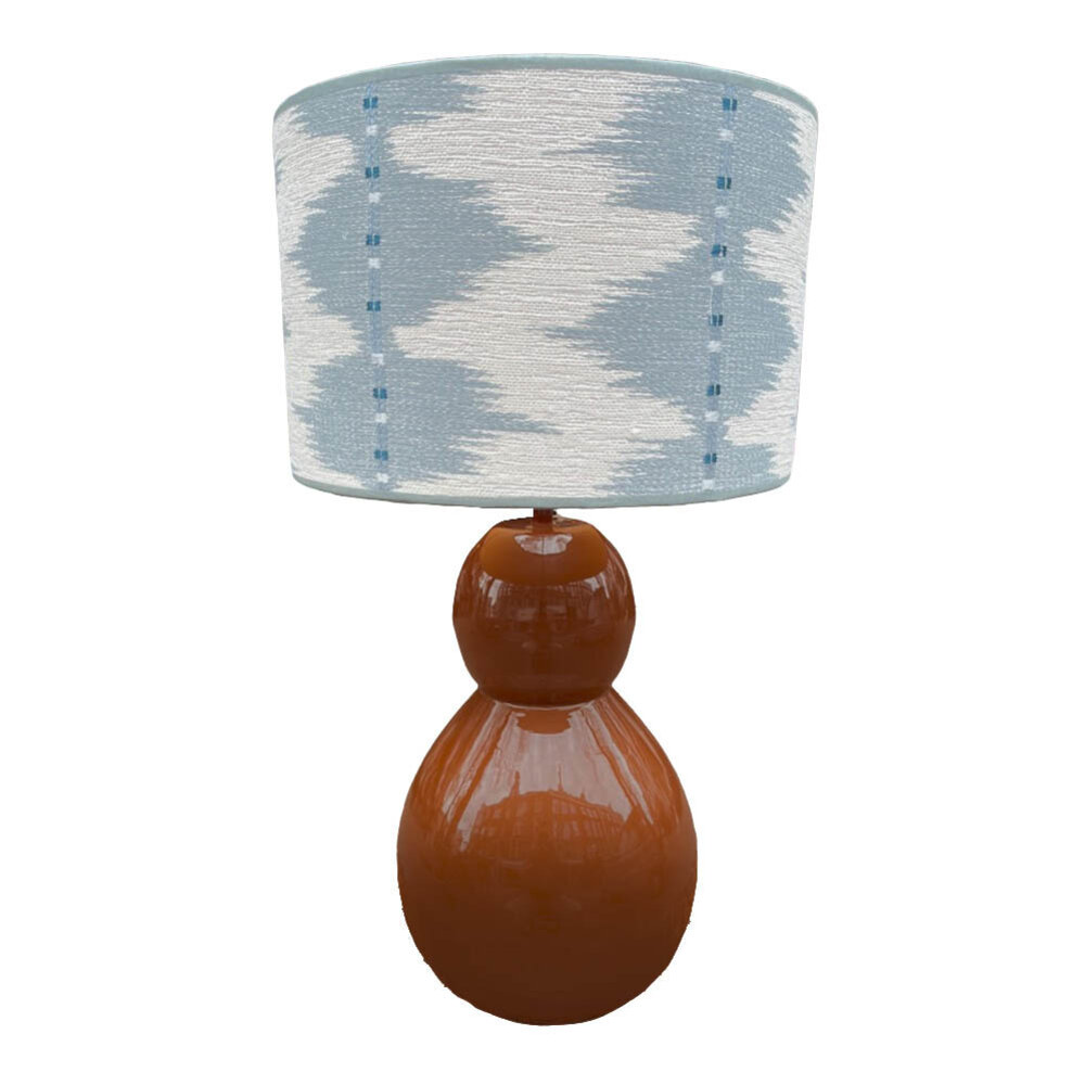 Melting Pot - Lampenkap Myrthus Blauw 30x20cm met bies Melting Pot - Lampenkap Myrthus Blauw 30x20cm met bies