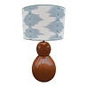 Melting Pot - Lampenkap Myrthus Blauw 30x20cm met bies Melting Pot - Lampenkap Myrthus Blauw 30x20cm met bies