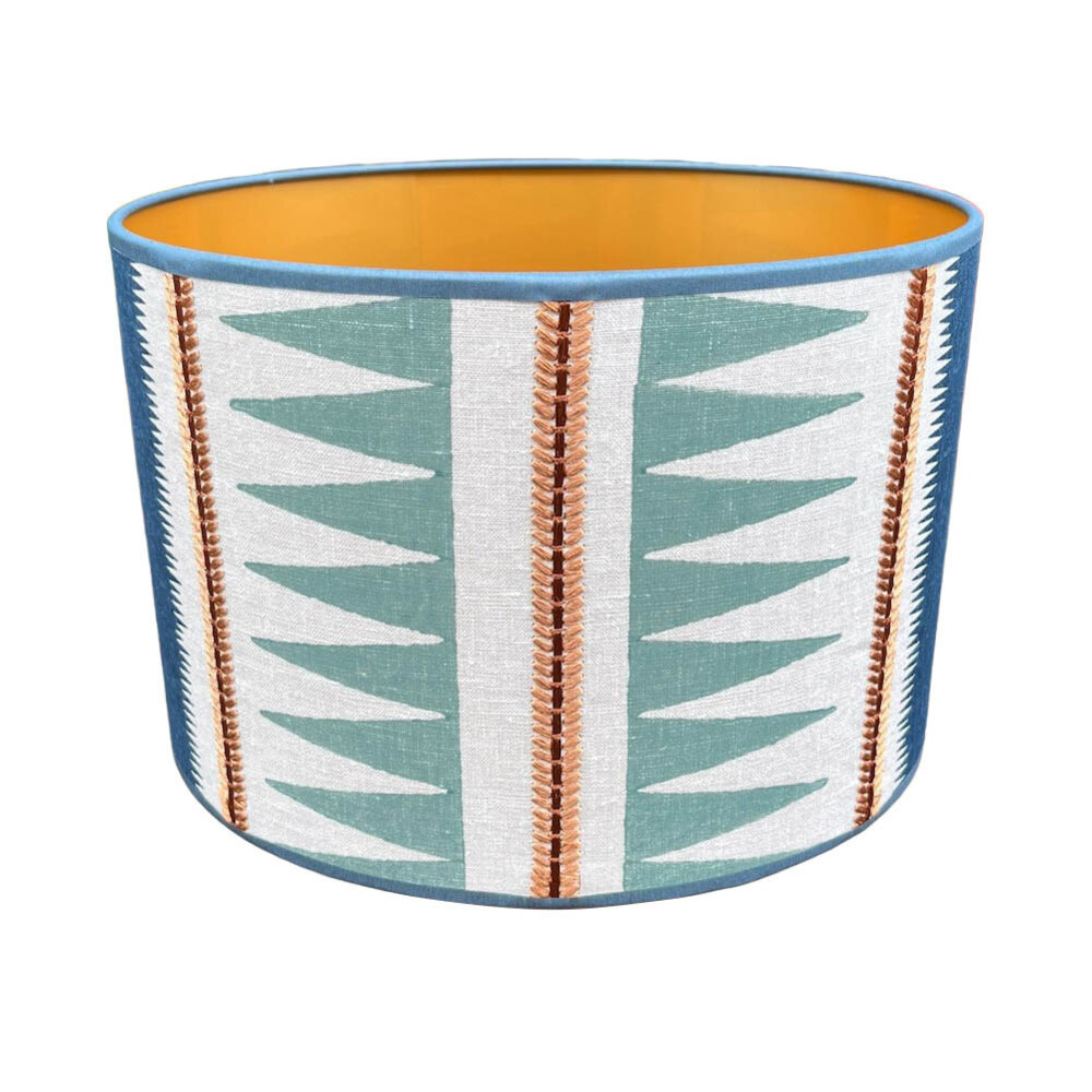 Melting Pot - Lampenkap Kasper Blauw 30x20cm met bies