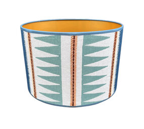 Melting Pot - Lampenkap Kasper Blauw 30x20cm met bies