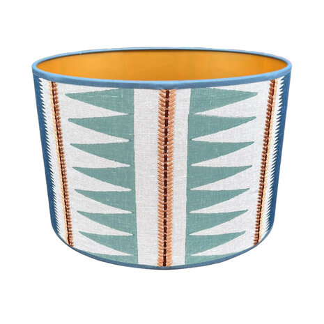 Melting Pot - Lampenkap Kasper Blauw 30x20cm met bies