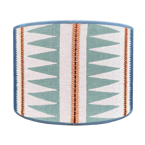Melting Pot - Lampenkap Kasper Blauw 30x20cm met bies