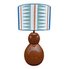 Melting Pot - Lampenkap Kasper Blauw 30x20cm met bies