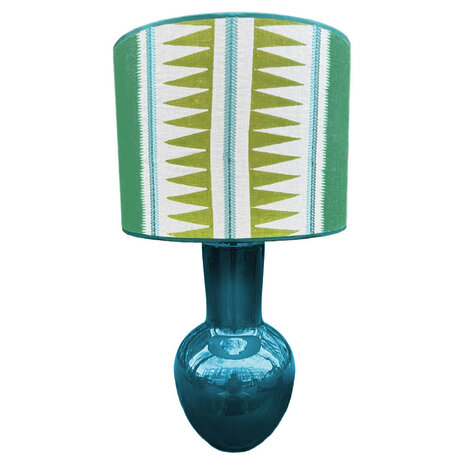 Melting Pot - Lampenkap Kasper Groen 40x30cm met bies Melting Pot - Lampenkap Kasper Groen 40x30cm met bies