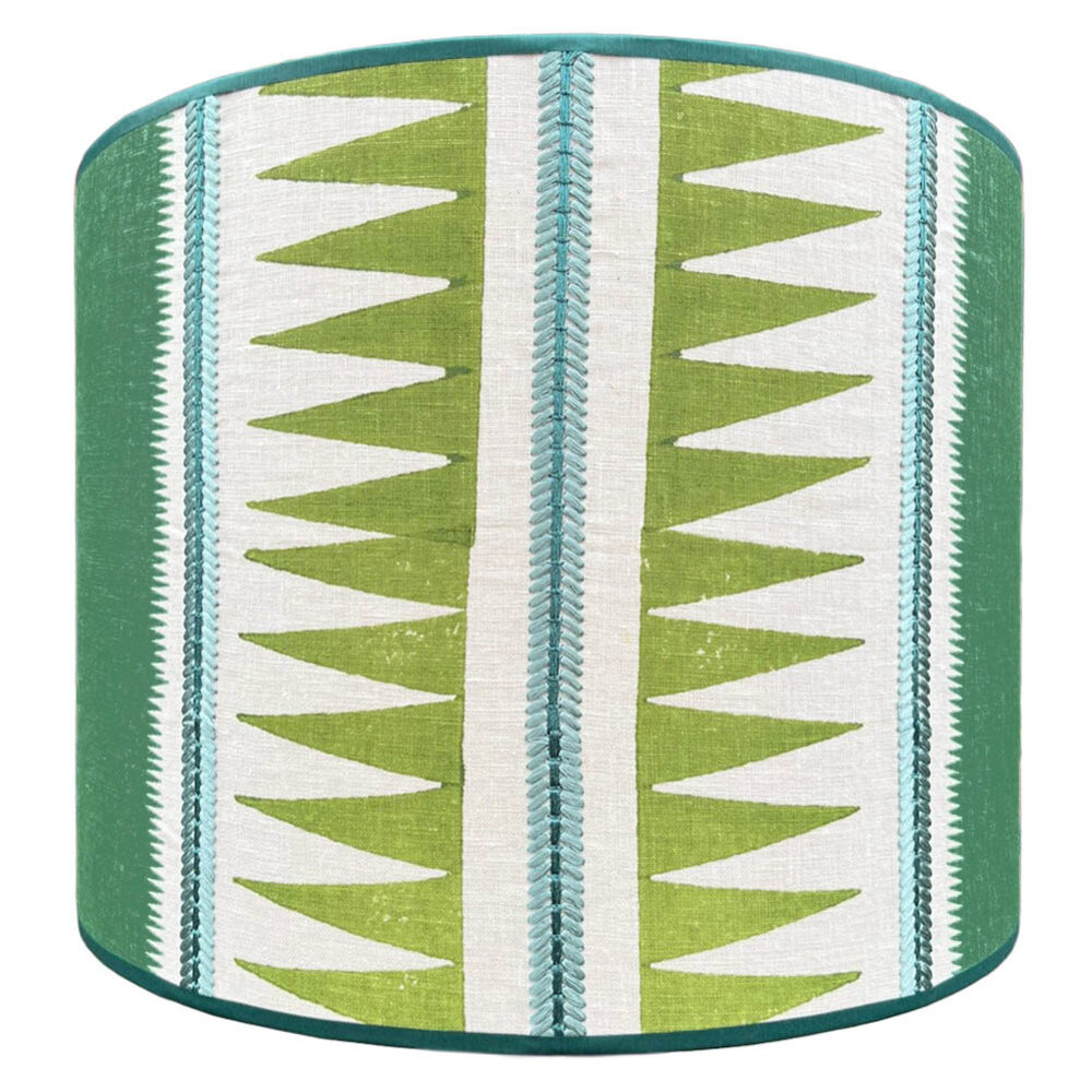 Melting Pot - Lampenkap Kasper Groen 40x30cm met bies Melting Pot - Lampenkap Kasper Groen 40x30cm met bies