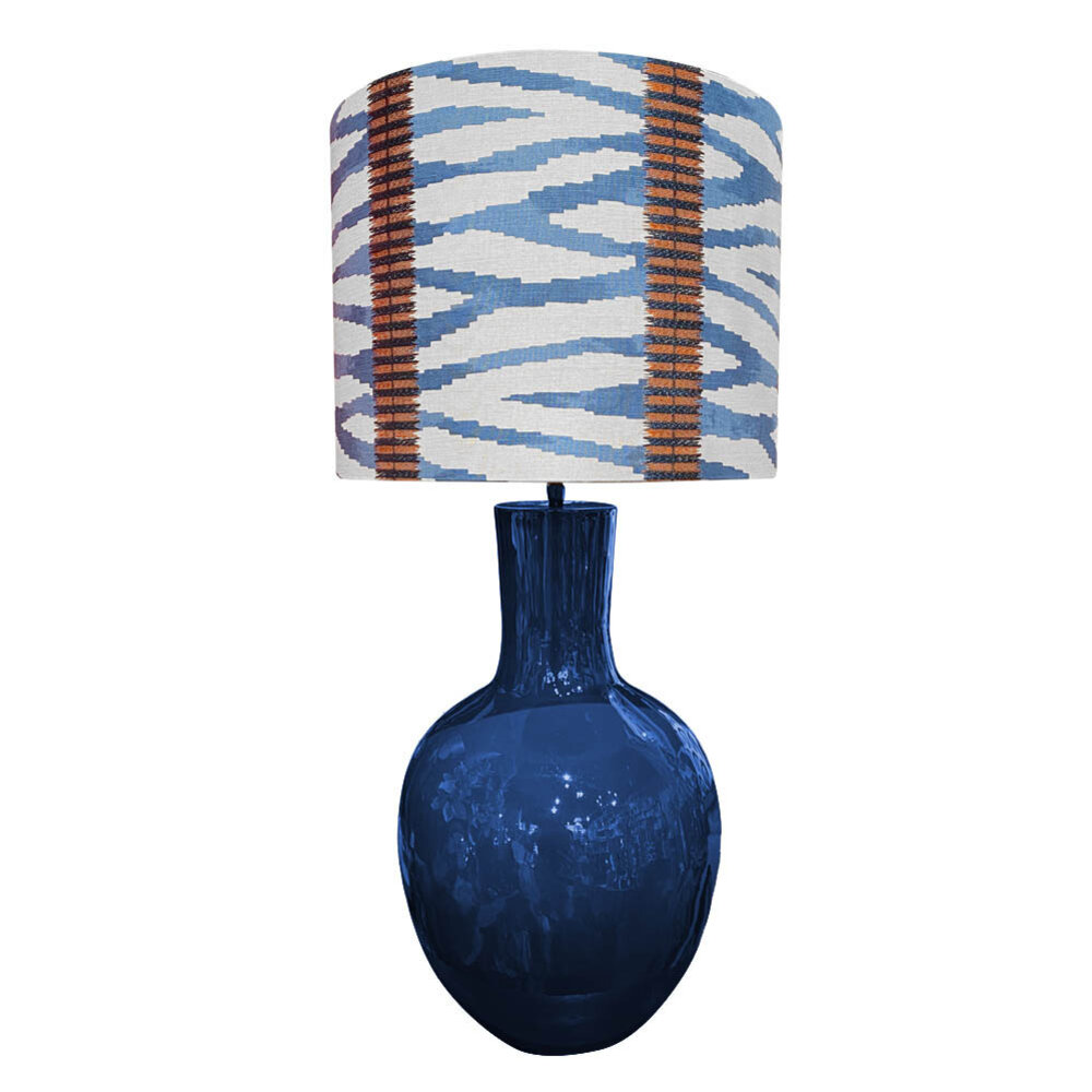 Melting Pot - Lampenkap Wilder Blauw Beige 40x30cm