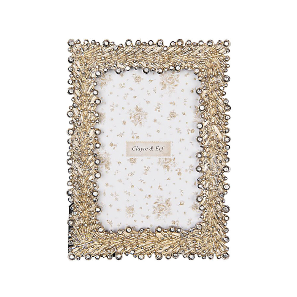 Melting Pot - Fotolijstje Strass Goud-Zilver 13x18cm - foto 10x15cm