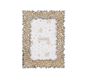 Melting Pot - Fotolijstje Strass Goud-Zilver 13x18cm - foto 10x15cm