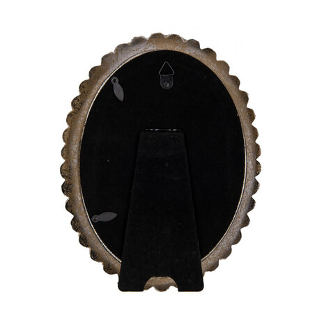 Melting Pot - Fotolijstje Ovaal Parels Bloemen Goud 16x20cm - foto 10x15cm