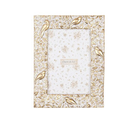 Melting Pot - Fotolijstje Vogels Bladeren Goud-Wit 15x20cm - foto 10x15cm