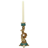 Melting Pot - Kandelaar Leopard Turquoise Goud Polyresin 10x29cm Melting Pot - Kandelaar Leopard Turquoise Goud Polyresin 10x29cm