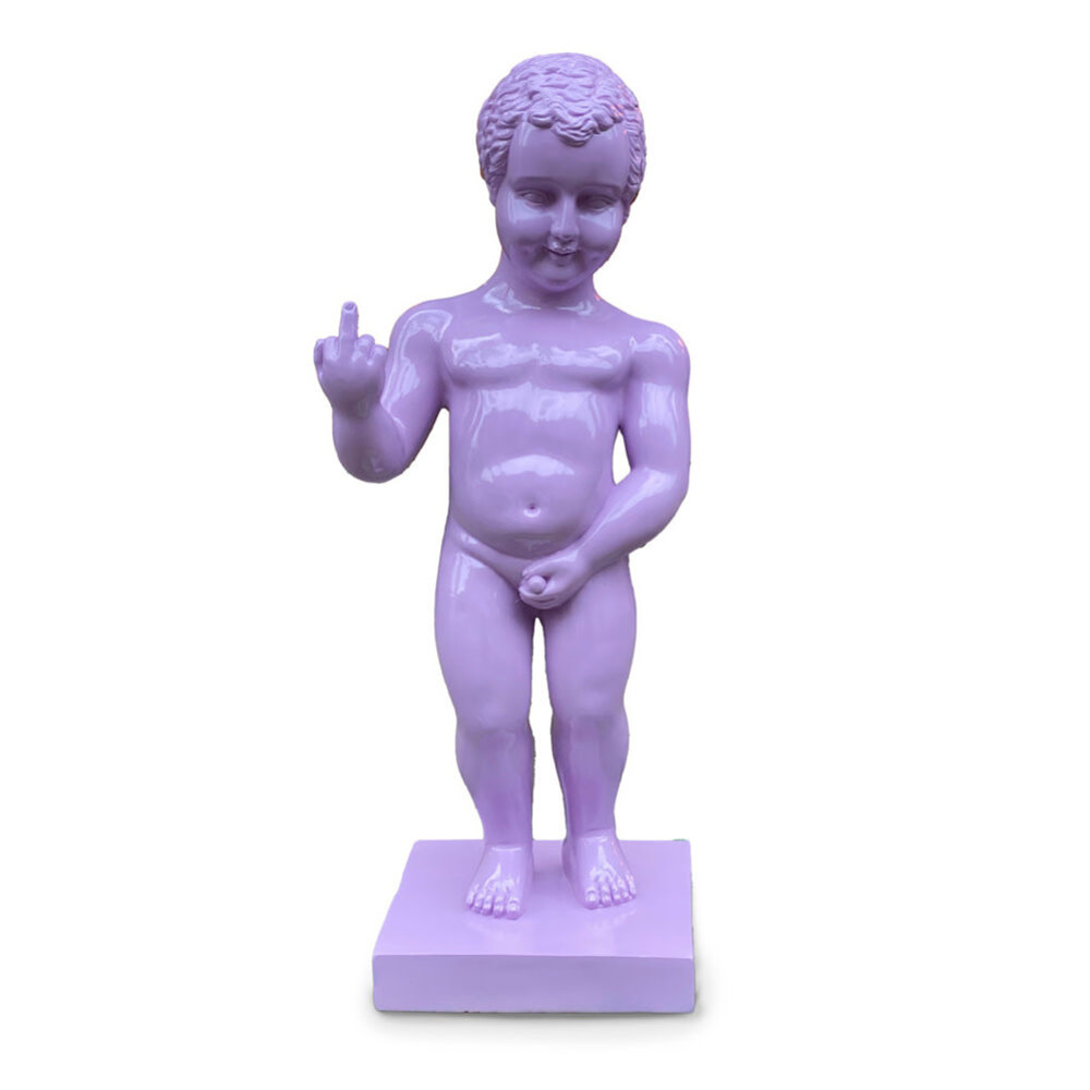 Melting Pot - Beeld Manneken Pis Fuck You Lila 20x45cm Melting Pot - Beeld Manneken Pis Fuck You Lila 20x45cm