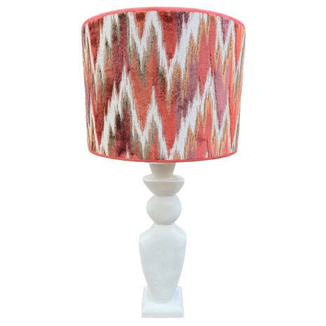 Melting Pot - Lampenkap Avia Multicolor Velours 40x30cm met bies