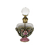 Melting Pot - Parfumflesje Hartje Strass Roze Multicolor Glas 4x8cm