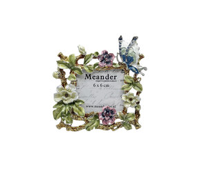 Melting Pot - Fotolijstje Vlinder Bloemen Multicolor 11x11cm - foto 6x6cm Melting Pot - Fotolijstje Vlinder Bloemen Multicolor 11x11cm - foto 6x6cm