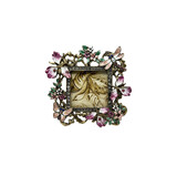 Melting Pot - Fotolijstje Vlinders Roze Groen Strass 10x10cm - foto 5x5cm