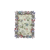 Melting Pot - Fotolijstje Bloemen Strikjes Paars Strass 9x10cm - foto 5x7cm