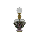 Melting Pot - Parfumflesje Hartje Roze Multi Glas Strass 4x8cm