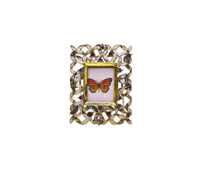 Melting Pot - Fotolijstje Mini Lichtroze Multicolor Goud 3x4cm - foto 1x2cm