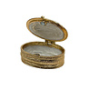 Melting Pot - Doosje Ovaal Bloem Wit Goud Metaal 5x4cm