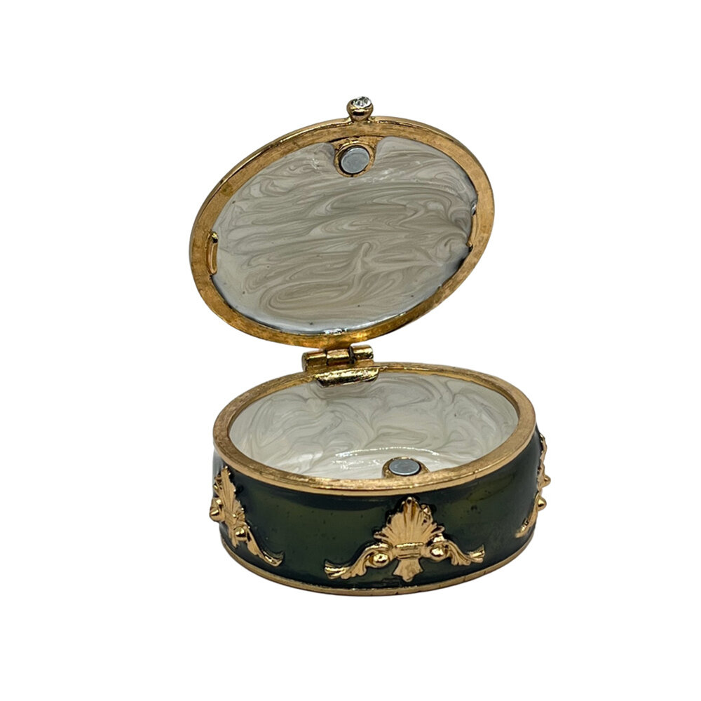 Melting Pot - Doosje Ovaal Vogels Multi Goud Metaal 5x5cm