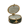 Melting Pot - Doosje Ovaal Vogels Multi Goud Metaal 5x5cm