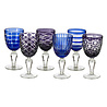 Pols Potten - Wijn Glazen Cobalt Mix Blauw-Paars Glas set van 6 Pols Potten - Wijn Glazen Cobalt Mix Blauw-Paars Glas set van 6