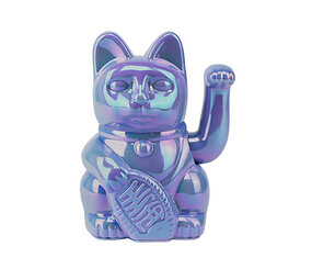 Donkey - Lucky Cat Shiny Bubble Blue 10x15cm zwaaiend Donkey - Lucky Cat Shiny Bubble Blue 10x15cm zwaaiend