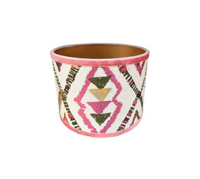 Melting Pot - Lampenkap Puglia Multicolor 20x15cm met bies Melting Pot - Lampenkap Puglia Multicolor 20x15cm met bies