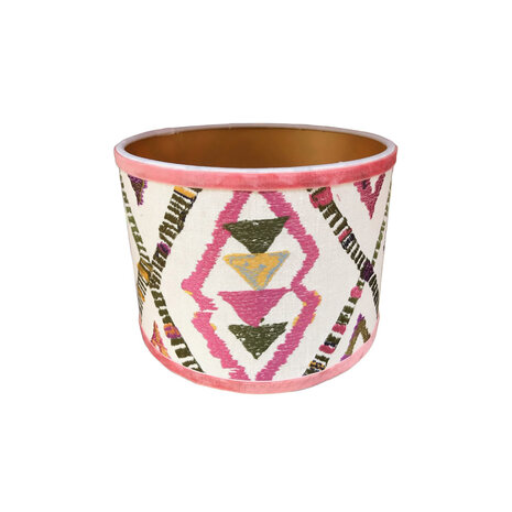 Melting Pot - Lampenkap Puglia Multicolor 20x15cm met bies Melting Pot - Lampenkap Puglia Multicolor 20x15cm met bies