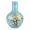 Melting Pot - Vaas Chinees Vogels Bloesem Blauw Porselein 31x45cm