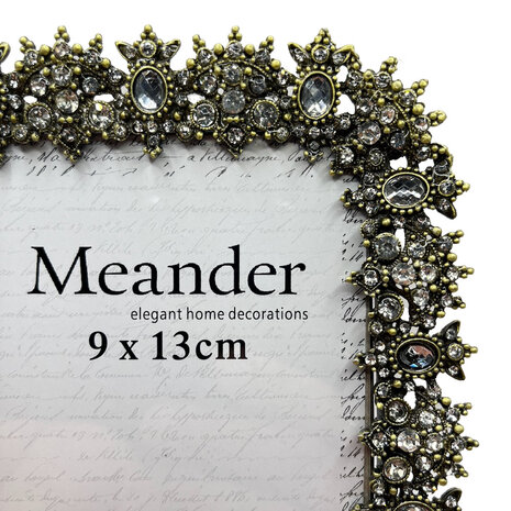Melting Pot - Fotolijstje Kroon Strass Goud Metaal 13x16cm - foto 9x13cm Melting Pot - Fotolijstje Kroon Strass Goud Metaal 13x16cm - foto 9x13cm
