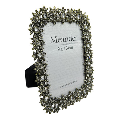Melting Pot - Fotolijstje Kroon Strass Goud Metaal 13x16cm - foto 9x13cm Melting Pot - Fotolijstje Kroon Strass Goud Metaal 13x16cm - foto 9x13cm