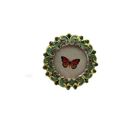 Melting Pot - Fotolijstje Mini Rond Groen Goud 4x4cm - foto 3x3cm Melting Pot - Fotolijstje Mini Rond Groen Goud 4x4cm - foto 3x3cm
