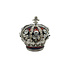 Sieraad Doosje Mini Kroon Strass Rood Zilver Metaal 4x4cm Sieraad Doosje Mini Kroon Strass Rood Zilver Metaal 4x4cm