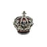 Sieraaddoosje Mini Kroon Strass Rood Zilver Metaal 4x4cm Sieraaddoosje Mini Kroon Strass Rood Zilver Metaal 4x4cm