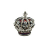 Melting Pot - Sieraad Doosje Mini Kroon Strass Rood Zilver Metaal 4x4cm Melting Pot - Sieraad Doosje Mini Kroon Strass Rood Zilver Metaal 4x4cm