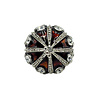 Melting Pot - Sieraaddoosje Mini Kroon Strass Rood Zilver Metaal 4x4cm Melting Pot - Sieraaddoosje Mini Kroon Strass Rood Zilver Metaal 4x4cm