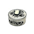 Sieraden Doosje Rond Camee Zwart-Wit Metaal 6x6cm