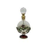 Melting Pot - Parfumflesje Rond Bloem Multicolor Goud Glas 5x10cm Melting Pot - Parfumflesje Rond Bloem Multicolor Goud Glas 5x10cm