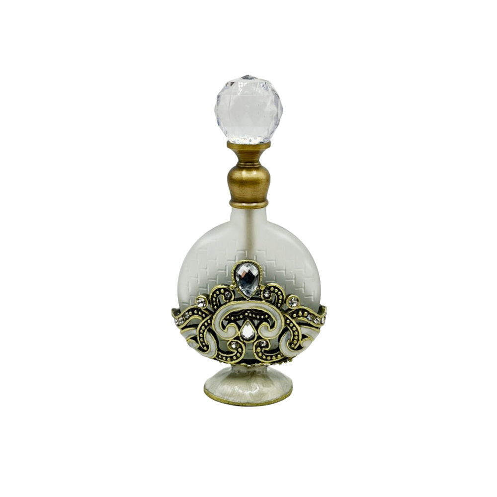 Melting Pot - Parfumflesje Rond Helder Strass Goud Glas 5x10cm Melting Pot - Parfumflesje Rond Helder Strass Goud Glas 5x10cm
