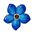 Wand Lamp Flower Blauw 31x33cm Wand Lamp Flower Blauw 31x33cm