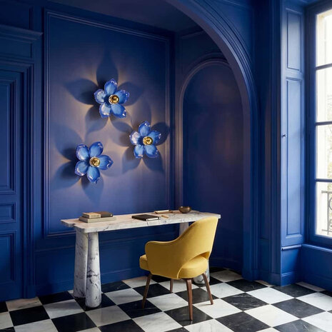 Werns - Wand Lamp Flower Blauw 31x33cm Werns - Wand Lamp Flower Blauw 31x33cm